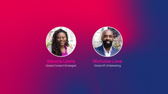 AfroTech blog header image with Alexcia Lewis and Nicholas Love